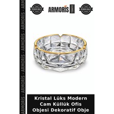 Armoris Kristal Lüks Modern Cam Küllük Ofis Objesi Dekoratif Obje
