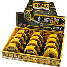 Bezos 5 M x 19 mm Çelik Şerit Metre Otomatik Kilitli (1 Adet) BZS10