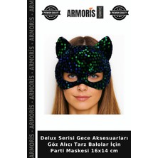 Armoris Delux Serisi Gece Aksesuarları Göz Alıcı Tarz Balolar Için Parti Maskesi 16X14 cm