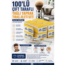 Creatividad Solutions 100 Lü  Çift Taraflı Yağlı Yaprak Tıraş Jileti Seti 10X10 Yaprak Ustura Bıçağı 723591