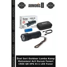 Armoris Özel Seri Outdoor Lamba Kamp Malzemesi Acil Durum Feneri Cree Q8 Xpg 8+1 LED Fener