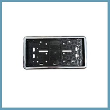 Bezos Çerçeveli Dikdörtgen Plakalık Plaka Altlığı Krom Nikelajlı 32X17CM 1 Adet MBT06
