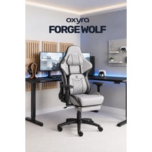 Oxyra Forge Wolf Premium Terletmez Deri | Hafızalı Boyun ve Bel Yastıkları | 4d Kolçak | Yatar Mekanizma | Gaming Oyuncu Koltuğu