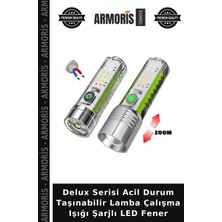 Armoris Delux Serisi Acil Durum Taşınabilir Lamba Çalışma Işığı Şarjlı LED Fener