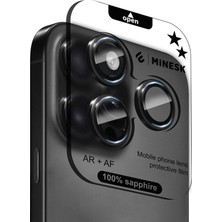 Happy Trend iPhone 17 Pro / 17 Pro Max / 16 Pro / 16 Pro Max ile UYUMLU%100 Orijinal Gerçek Safir Cam Cihazın Kendi Lensleri ile Aynı Kalitede Lens Koruyucu Kamera Camı (Siyah)