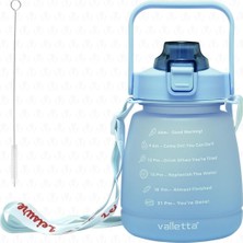 Happy Trend Lusca Bpa Içermez Motivasyonel Su Matarası 1,3 Lt Mavi Su Matarası,su Şişesi,suluk