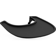 Happy Trend Bebek Mama Sandalyesi Nomi Için Tepsi - Stokke Nomi Bebek Setine Kolayca Monte Edilir - Bulaşık Makinesinde Yıkanabilir, Gıda Sınıfı Plastik - Siyah