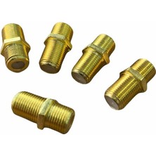 Happy Trend Adet Gold Uç F Ara F Ara Konnektör Dişi Dişi Birleştirici Uydu Anten Kablo Ekleme Aparatı 5 Adet