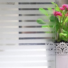Happy Trend Gizlilik Için Pencere Filmi, Dekoratif Jaluzi, Pencere Çıkartması, Buzlu Statik Yapışkan, Cam Filmi, Ofis ve Ev Için, Iz Bırakmaz, Uv Önleme, Kolay Çıkarma, 44,5 x 200 cm