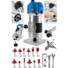 Happy Trend Alman 3000 Watt 6 Kademe Devir Ayarlı Formika Traşlama Freze Makinesi 6 mm Pens + 12 Adet Uç - ST0518R215400327