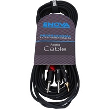 Happy Trend Jack 3,5 mm 3 Kutuplu - 1/4 "fiş 2 Kutuplu Adaptör Kablosu Siyah ve Kırmızı Stereo Kablo