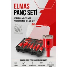 Happy Trend Diamond Pro 12 Parça Elmas Uçlu Mermer Seramik Fayans Granit Cam Delme Seti Delici Panç Matkap Ucu Seti 722929