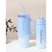 Happy Trend Matara Seti, Mor, 1500 ml + 900 Ml, 2 Adet, Pipetli ve Kapaklı (Mavi)