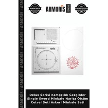 Armoris Delux Serisi Kampçılık Gezginler Single Sword Minkale Harita Ölçüm Cetvel Seti Askeri Minkale Seti