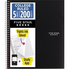 Happy Trend Star Spiral Notebook 1 Paket Siyah