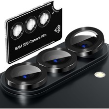 Happy Trend Samsung Galaxy S26 Için Kolay Kurulum Aparatlı Kamera Lens Koruyucu 9h Temperli Cam Hd Görüntü Darbelere Karşı S26 Koruyucu Alüminyum Alaşım Çerçeve S26 Kamera Koruma (Siyah)