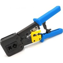 Happy Trend Ez RJ45 RJ11 RJ12 Cat5 Cat6 Yeni Nesil Konnektör Lüx Kolay Sıkma Pensesi RJ11 RJ12 Cat5 Cat6 Yeni Nesil Konnektör Lüx Kolay