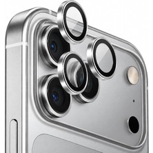 Happy Trend iPhone 18 Pro Max ile Uyumlu Cl-07 Safir Lens Koruyucu Gümüş