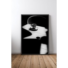 Keyf Home Coffee On The Table Siyah Çerçeveli Mdf Tablo Poster Mutfak Duvar Dekoru Hediye