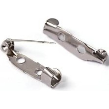 Happy Trend Marifetlerim - Metal Gümüş Broş Iğne 2.5 cm 25 Adet