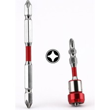 Happy Trend Mıknatıslı Çift Taraflı Yıldız Bits Uç Manyetik Halkalı S2 Çelik Ph2 65 mm 100 mm 1/4"