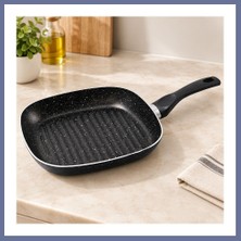 Bezos Granit Kaplamalı Tek Saplı Grill Tava Dlra