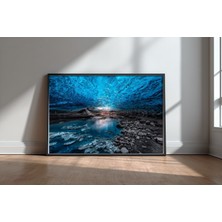Keyf Home Ice Cave Siyah Çerçeveli Mdf Tablo Poster Salon Duvar Dekoru Hediye