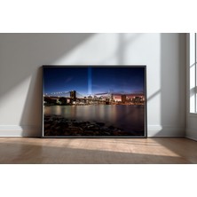 Keyf Home New York Siyah Çerçeveli Mdf Tablo Poster Salon Duvar Dekoru Hediye