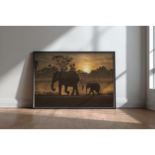 Keyf Home Follow Me Siyah Çerçeveli Mdf Tablo Poster Salon Duvar Dekoru Hediye