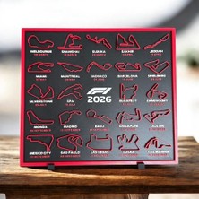 Makerlabtech Formula 1 2026 Sezonu Yarış Takvimi Dekoratif Pano - F1 Pist Haritaları