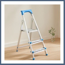 Bezos 2+1 Basamaklı Metal Merdiven 60 cm - 120 kg BZS10
