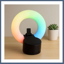 Bezos Bluetooth Mini Hoparlör USB Şarjlı LED Işıklı Telefon Tutucu BZS10