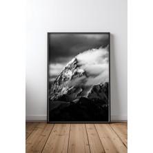 Keyf Home Rock And Wind Siyah Çerçeveli Mdf Tablo Poster Salon Duvar Dekoru Hediye