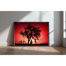 Keyf Home Sun For You Siyah Çerçeveli Mdf Tablo Poster Salon Duvar Dekoru Hediye