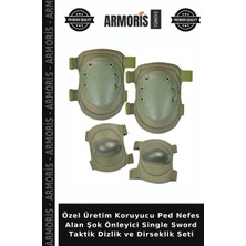 Armoris Özel Üretim Koruyucu Ped Nefes Alan Şok Önleyici Single Sword Taktik Dizlik ve Dirseklik Seti