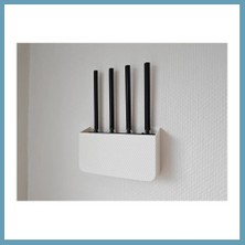 Bezos 3D Baskı Duvar Tipi Wifi Modem Saklama Rafı Router Gizleme Askısı Kablo Çıkışlı Beyaz Modem Tutucu 23X13 cm MBT06