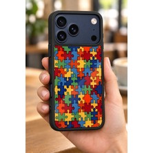 BG AKSESUAR iPhone 18 Pro Uyumlu Yapboz Desenli Kamera Korumalı Darbelere Dayanıklı Kılıf