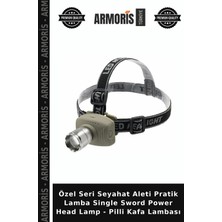 Armoris Özel Seri Seyahat Aleti Pratik Lamba Single Sword Power Head Lamp - Pilli Kafa Lambası