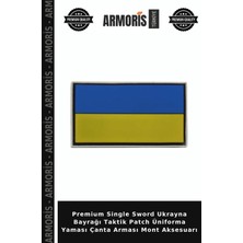 Armoris Premium Single Sword Ukrayna Bayrağı Taktik Patch Üniforma Yaması Çanta Arması Mont Aksesuarı
