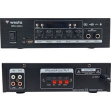 Westa WM-560U Hat Trafolu USB - Sd - Bluetooth Destekli Mini Mixer Amfi