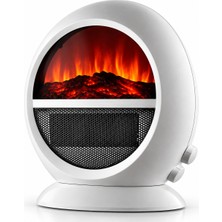 Auhma AT2H Şömine Efektli Elektrikli Isıtıcı Fan 2000W – 2 Kademeli, Sessiz Dc Motor, Termostatlı, Devrilme Korumalı
