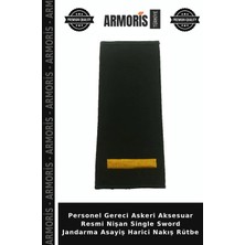 Armoris Personel Gereci Askeri Aksesuar Resmi Nişan Single Sword Jandarma Asayiş Harici Nakış Rütbe