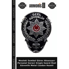 Armoris Mesleki Sembol Görev Aksesuarı Personel Gereci Single Sword Özel Güvenlik Metal Cüzdan Rozeti