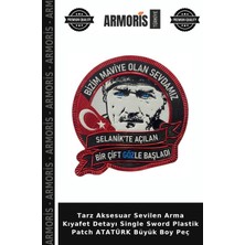 Armoris Tarz Aksesuar Sevilen Arma Kıyafet Detayı Single Sword Plastik Patch Atatürk Büyük Boy Peç