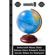 Armoris Dekoratif Masa Üstü Dünya Küre Kitaplık Süsü Çocuk Odası Ev Hediyesi