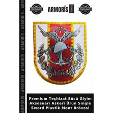 Armoris Premium Teçhizat Süsü Giyim Aksesuarı Askeri Ürün Single Sword Plastik Mont Brövesi