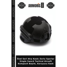 Armoris Özel Seri Atış Kaskı Zorlu Sporlar Single Sword Tactical Airsoft Kompozit Başlık, Koruyucu Kask