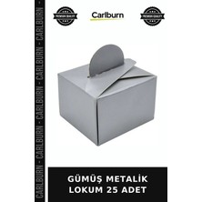 Carlburn Delux Serisi Gümüş Metalik Lokum 25 Adet Misafirlik Misafir Ev