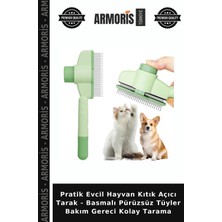 Armoris Pratik Evcil Hayvan Kıtık Açıcı Tarak - Basmalı Pürüzsüz Tüyler Bakım Gereci Kolay Tarama