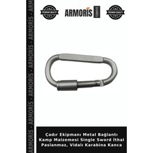 Armoris Çadır Ekipmanı Metal Bağlantı Kamp Malzemesi Single Sword Ithal Paslanmaz, Vidalı Karabina Kanca